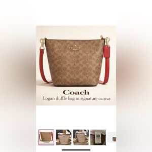 Coach New Logan Duffle Bag In Signature Canvas